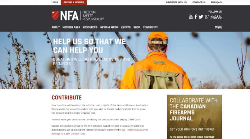 National Firearms Association (NFA) Website Screenshot 05