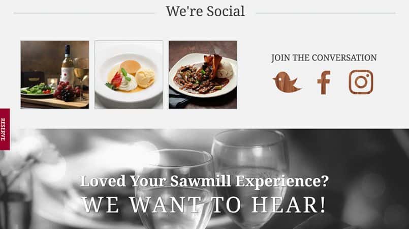 Sawmill Restaurant Desktop Slider 2
